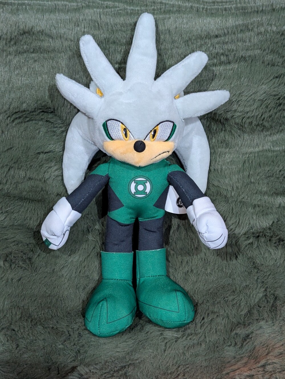 Brand New Sega Sonic Silver DC Green Lantern Plush Stuffed Animal Jakks Pacific